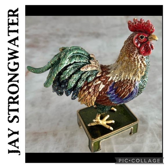 Jay Strongwater Other - JAY STRONGWATER Collectors Jarvis Provence 6.5” Rooster with Bonus Display Stand
